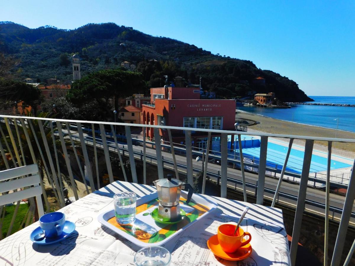 Trilocale Con Meravigliosa Vista Mare, Levanto Exterior foto
