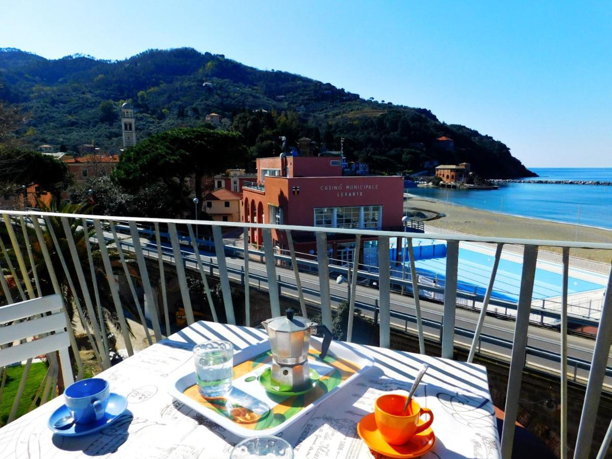 Trilocale Con Meravigliosa Vista Mare, Levanto Exterior foto